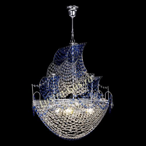 Люстра Каравелла №1 синяя в Сочи Гусь Хрустальный