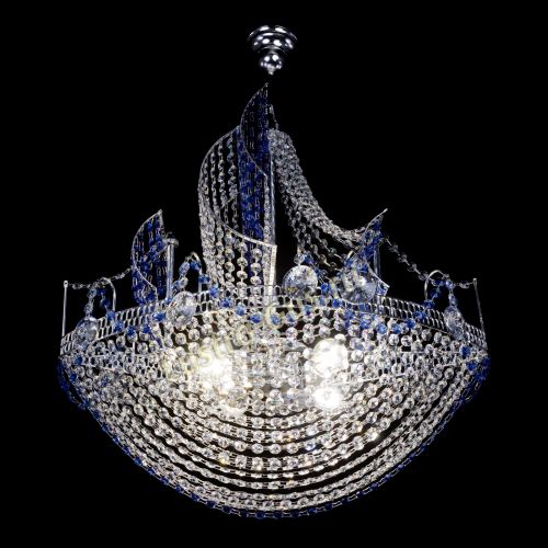 Люстра Каравелла №1 синяя в Сочи Гусь Хрустальный