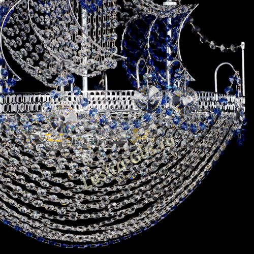 Люстра Каравелла №1 синяя в Сочи Гусь Хрустальный