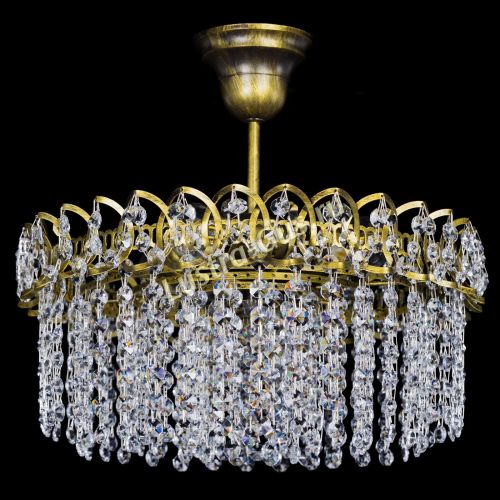 Люстра Хрустальная капель №3 под бронзу в Сочи Гусь Хрустальный