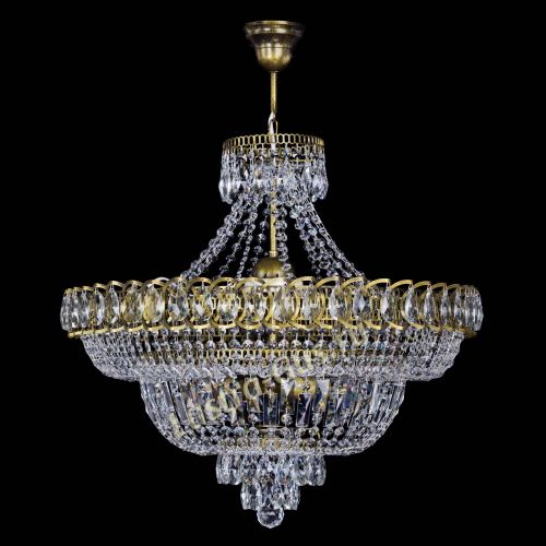Люстра Хрустальный Каскад №8 с подвесом под бронзу в Сочи Гусь Хрустальный