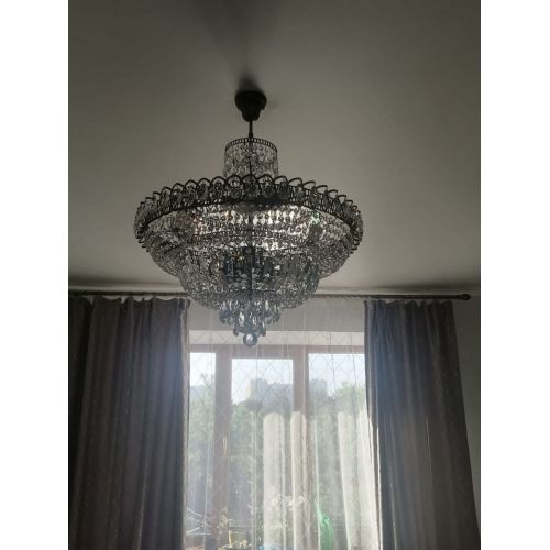 Люстра Хрустальный Каскад №8 с подвесом под бронзу в Сочи Гусь Хрустальный