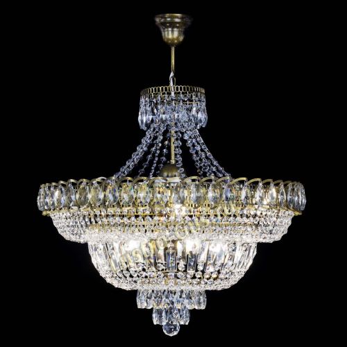 Люстра Хрустальный Каскад №8 с подвесом под бронзу в Сочи Гусь Хрустальный