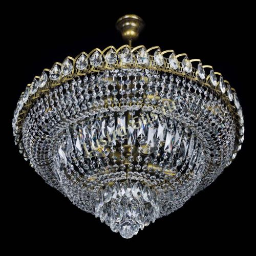 Люстра Хрустальный Каскад №8 с подвесом под бронзу в Сочи Гусь Хрустальный