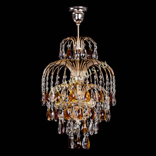 Люстра Хрустальные брызги с подвесом журавлик чайная в Сочи Гусь Хрустальный