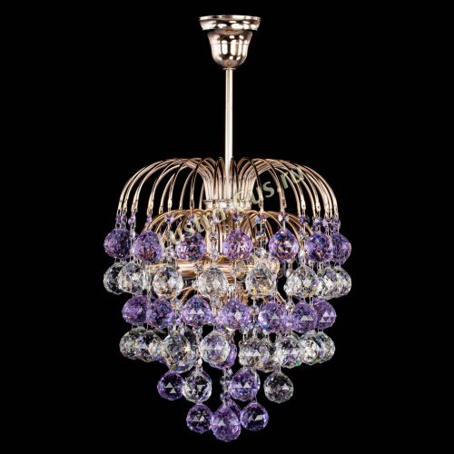 Люстра Хрустальные брызги шар 40 мм фиолетовая в Сочи Гусь Хрустальный