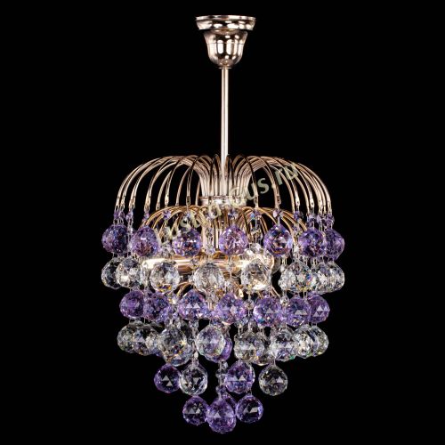 Люстра Хрустальные брызги шар 40 мм фиолетовая в Сочи Гусь Хрустальный
