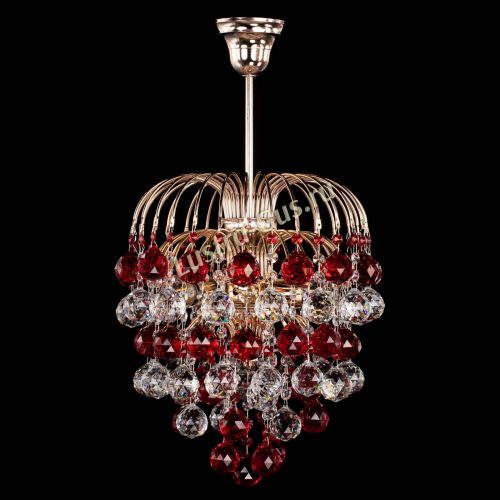 Люстра Хрустальные брызги шар 40 мм красная в Сочи Гусь Хрустальный