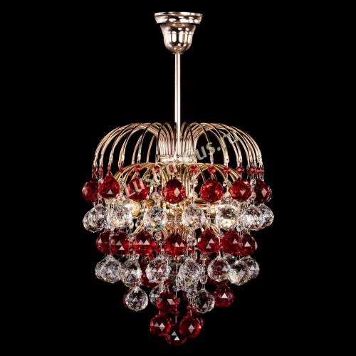 Люстра Хрустальные брызги шар 40 мм красная в Сочи Гусь Хрустальный