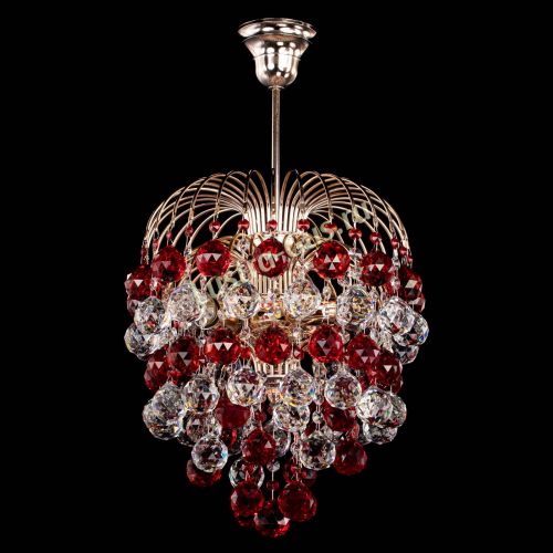 Люстра Хрустальные брызги шар 40 мм красная в Сочи Гусь Хрустальный