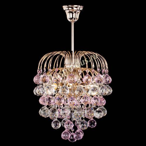 Люстра Хрустальные брызги шар 40 мм розовая в Сочи Гусь Хрустальный