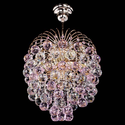Люстра Хрустальные брызги шар 40 мм розовая в Сочи Гусь Хрустальный