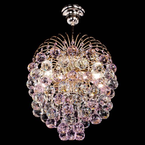 Люстра Хрустальные брызги шар 40 мм розовая в Сочи Гусь Хрустальный