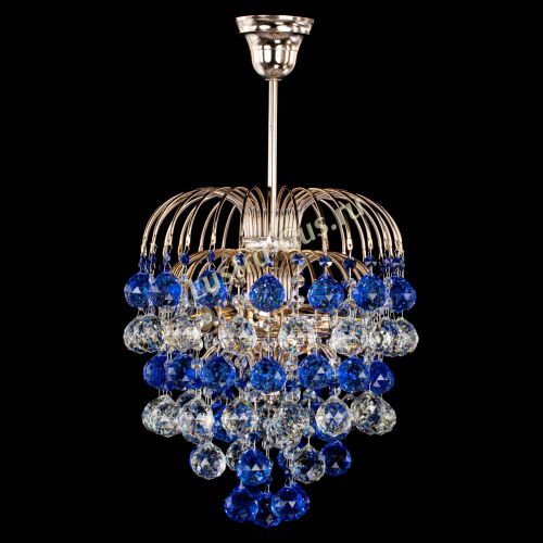 Люстра Хрустальные брызги шар 40 мм синяя в Сочи Гусь Хрустальный
