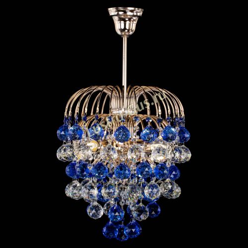 Люстра Хрустальные брызги шар 40 мм синяя в Сочи Гусь Хрустальный
