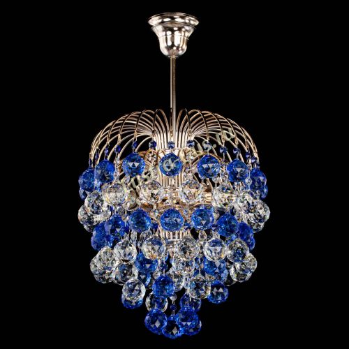 Люстра Хрустальные брызги шар 40 мм синяя в Сочи Гусь Хрустальный