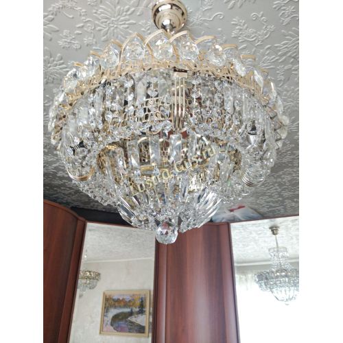 Люстра Кольцо Классика Пластинка с подвесом в Сочи Гусь Хрустальный