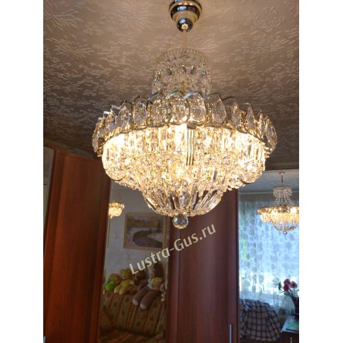 Люстра Кольцо Классика Пластинка с подвесом в Сочи Гусь Хрустальный