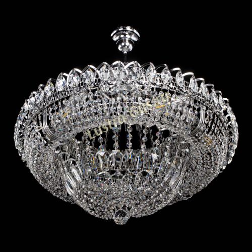 Люстра Кольцо Классика 6 ламп с подвесом в Сочи Гусь Хрустальный