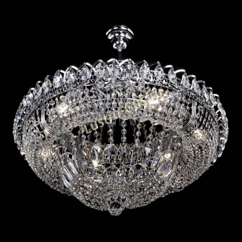 Люстра Кольцо Классика 6 ламп с подвесом в Сочи Гусь Хрустальный