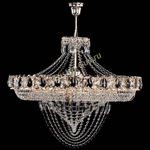 Люстра 	 Кольцо Классика Веер №8 черная в Сочи Гусь Хрустальный