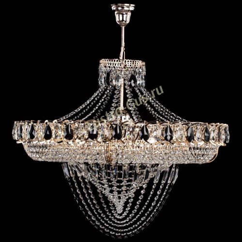 Люстра 	 Кольцо Классика Веер №8 черная в Сочи Гусь Хрустальный