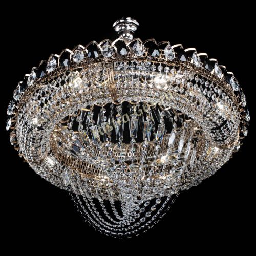 Люстра 	 Кольцо Классика Веер №8 черная в Сочи Гусь Хрустальный