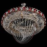 Люстра Кольцо Классика Веер №8 красная в Сочи
