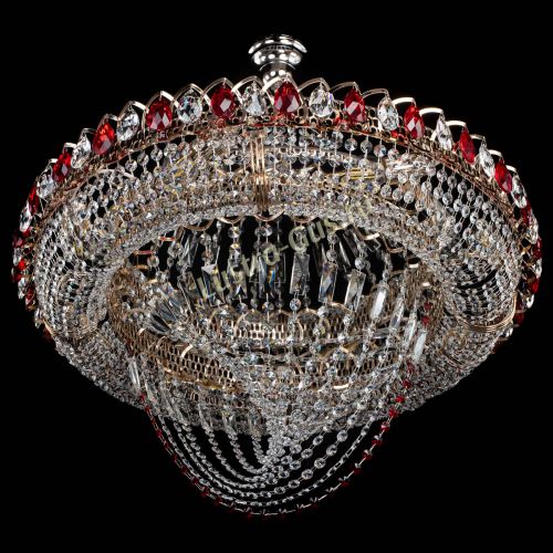 Люстра Кольцо Классика Веер №8 красная в Сочи Гусь Хрустальный