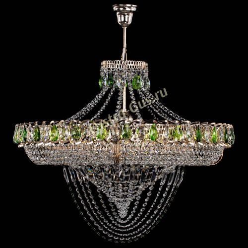 Люстра Кольцо Классика Веер №8 зеленая в Сочи Гусь Хрустальный