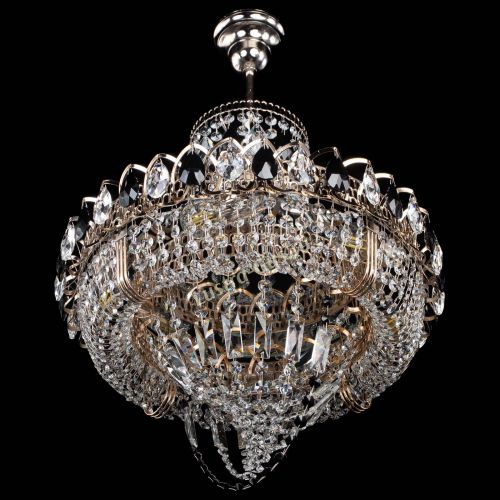 Люстра Кольцо Классика Веер черная в Сочи Гусь Хрустальный