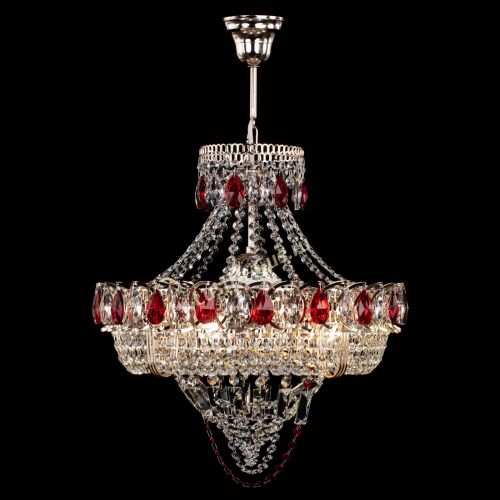 Люстра Кольцо Классика Веер красная в Сочи Гусь Хрустальный