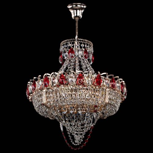 Люстра Кольцо Классика Веер красная в Сочи Гусь Хрустальный