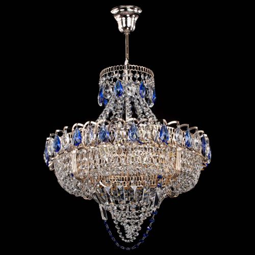 Люстра Кольцо Классика Веер синяя в Сочи Гусь Хрустальный