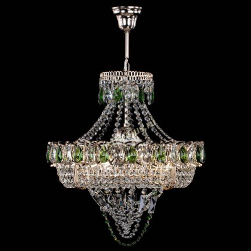 Люстра Кольцо Классика Веер зеленая в Сочи Гусь Хрустальный