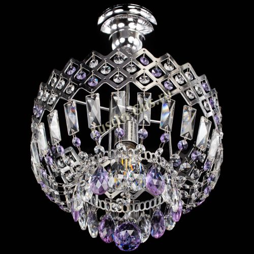 Люстра Корона №1 пластинка фиолетовая в Сочи Гусь Хрустальный