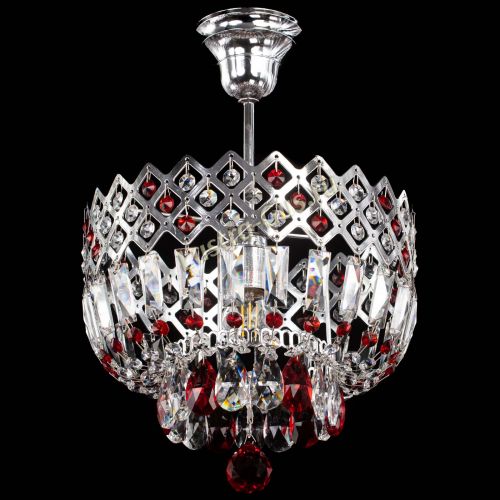 Люстра Корона №1 пластинка красная в Сочи Гусь Хрустальный
