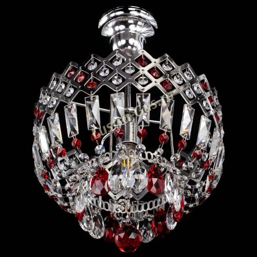 Люстра Корона №1 пластинка красная в Сочи Гусь Хрустальный