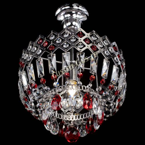 Люстра Корона №1 пластинка красная в Сочи Гусь Хрустальный