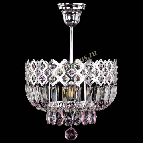 Люстра Корона №1 пластинка розовая в Сочи Гусь Хрустальный