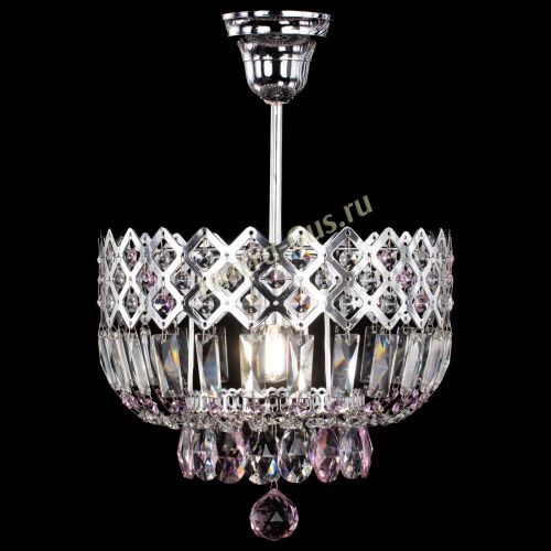 Люстра Корона №1 пластинка розовая в Сочи Гусь Хрустальный