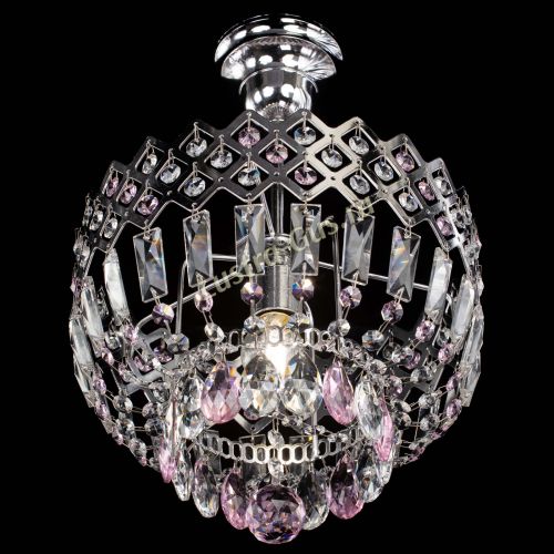 Люстра Корона №1 пластинка розовая в Сочи Гусь Хрустальный
