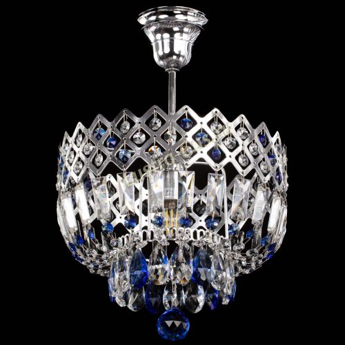 Люстра Корона №1 пластинка синяя в Сочи Гусь Хрустальный