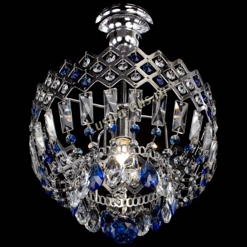 Люстра Корона №1 пластинка синяя в Сочи Гусь Хрустальный