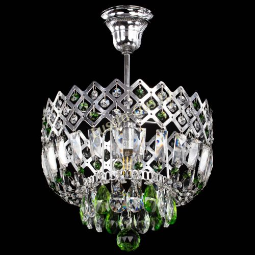 Люстра Корона №1 пластинка зеленая в Сочи Гусь Хрустальный