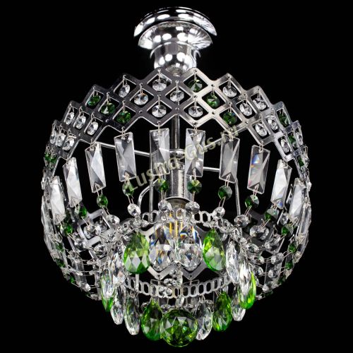 Люстра Корона №1 пластинка зеленая в Сочи Гусь Хрустальный