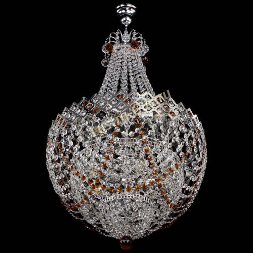 Люстра Корона №5 с подвесом Чайная в Сочи Гусь Хрустальный