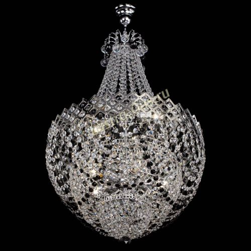 Люстра Корона №5 с подвесом Черная в Сочи Гусь Хрустальный