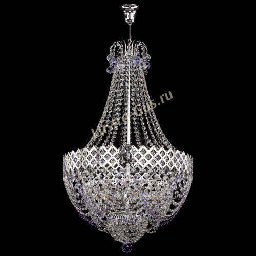 Люстра Корона №5 с подвесом Фиолетовая в Сочи Гусь Хрустальный