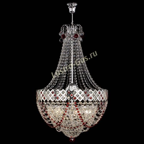 Люстра Корона №5 с подвесом Красная в Сочи Гусь Хрустальный